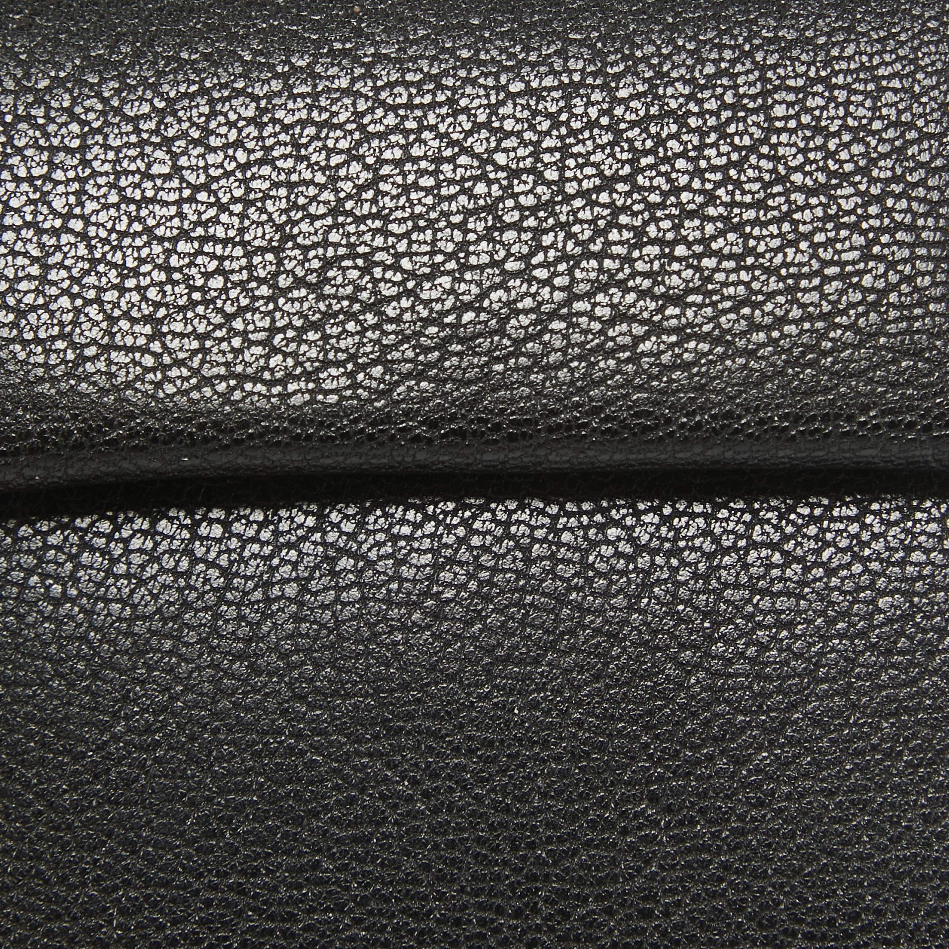 Hermes Noir Chevre Leder Bastia Geldbörse ändern Damen im Angebot