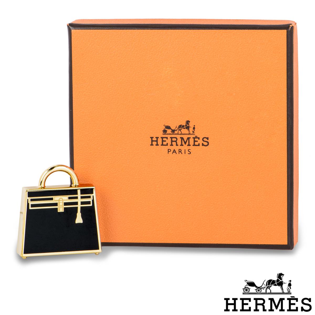 Hermès Noir Curiosite Kelly Laque Charm For Sale 1