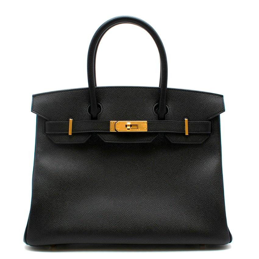 Hermes Noir Epsom Leather 30cm Birkin

- Age D 2019
- Brand New full set including dust bag, box, clochette, rain coat and care cards
- copy of receipt will be provided
- Stickers still on hardware - Gold Hardware
- Noir colour
-Epsom leather
-Two