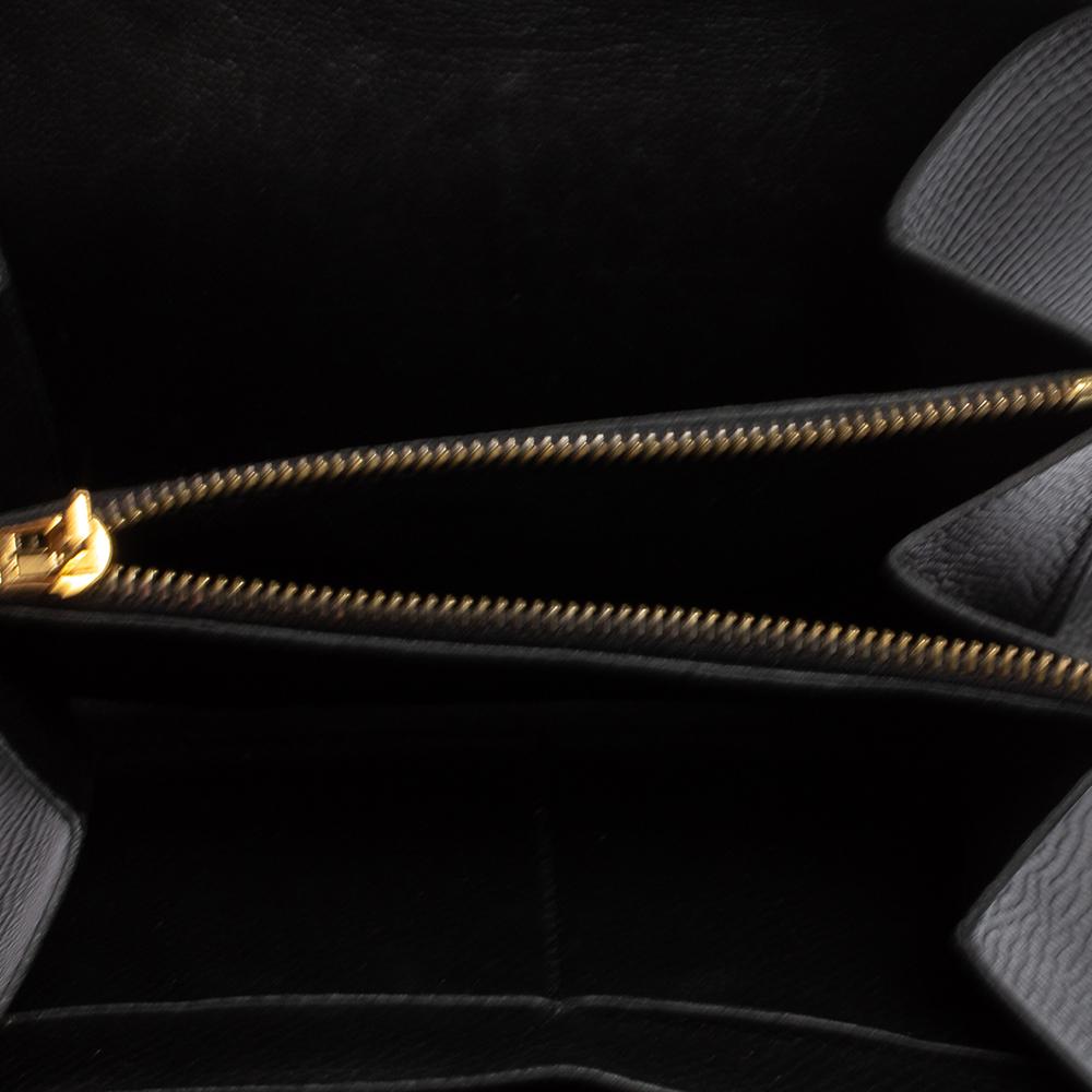 Hermes Noir Epsom Leather Constance Compact Wallet 3