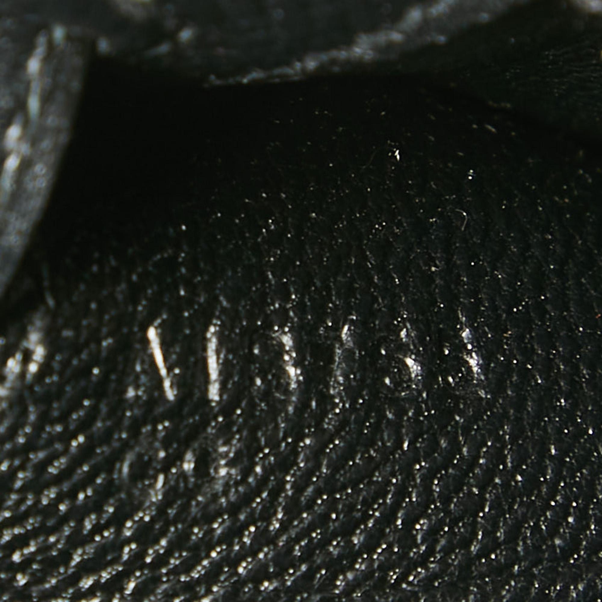 Hermes Noir Epsom Leather Gold Finish Kelly Sellier 25 Bag 11