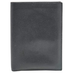 Hermes Noir Evercolor Leather Bifold Wallet