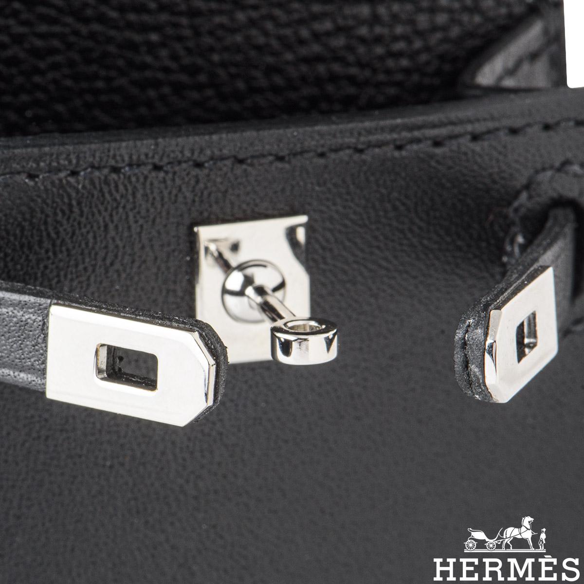 Hermès Noir Mini Kelly Twilly Bag Charm In Excellent Condition For Sale In London, GB