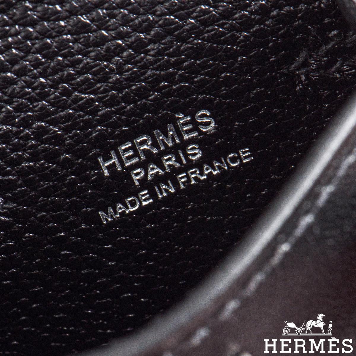 Black Hermès Noir Mini Kelly Twilly Bag Charm For Sale