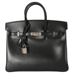 Hermès Noir Tadelakt Birkin 25 PHW