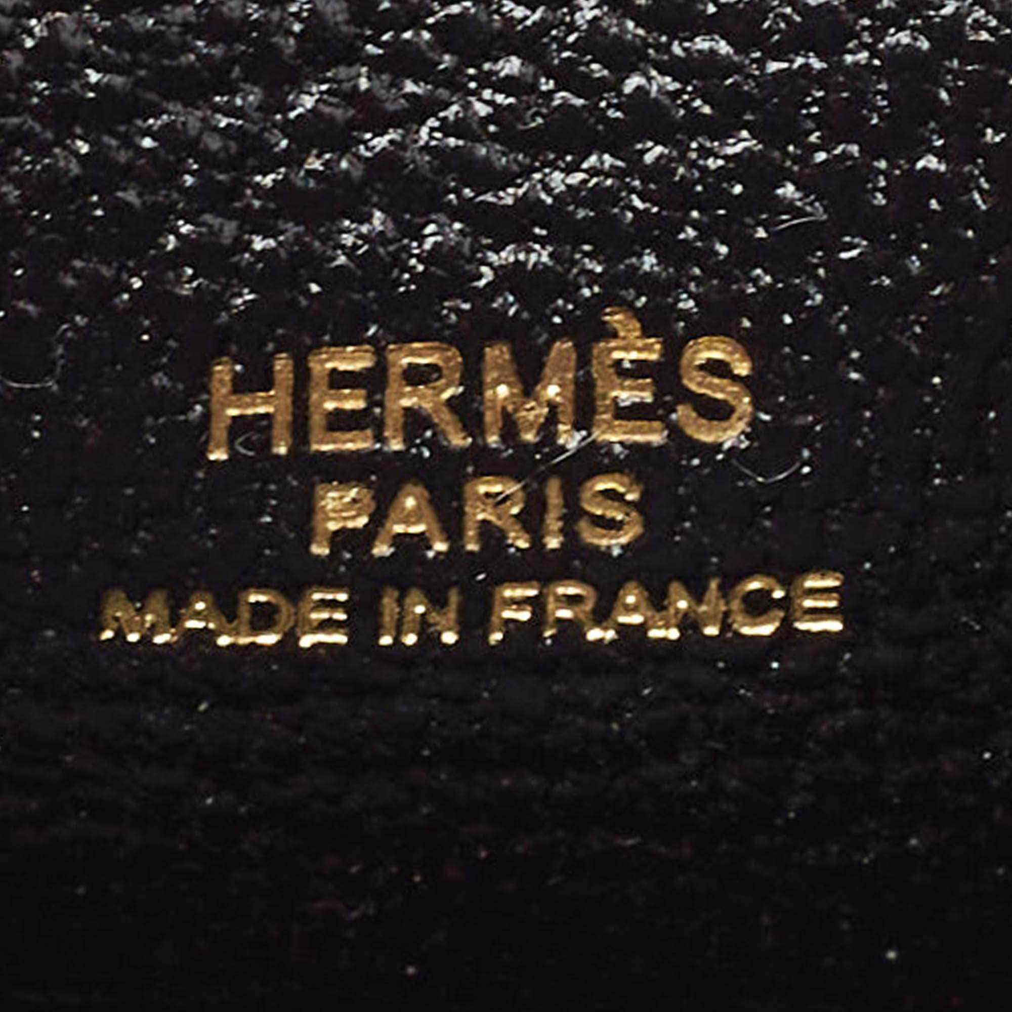 Hermès Noir Tadelakt Leder Mini Kelly Twilly Tasche Charme im Angebot 2