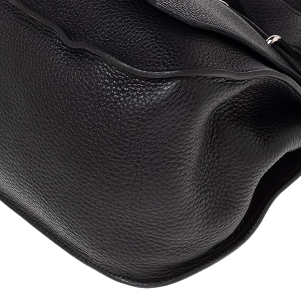 Hermès Noir Taurillon Clemence Leather Palladium Plated Jypsiere 34 Bag 1