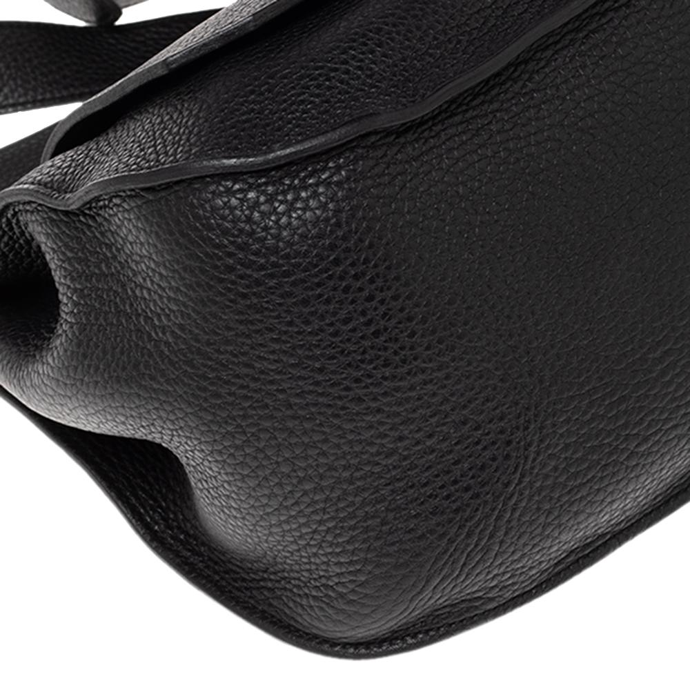 Hermès Noir Taurillon Clemence Leather Palladium Plated Jypsiere 34 Bag 2