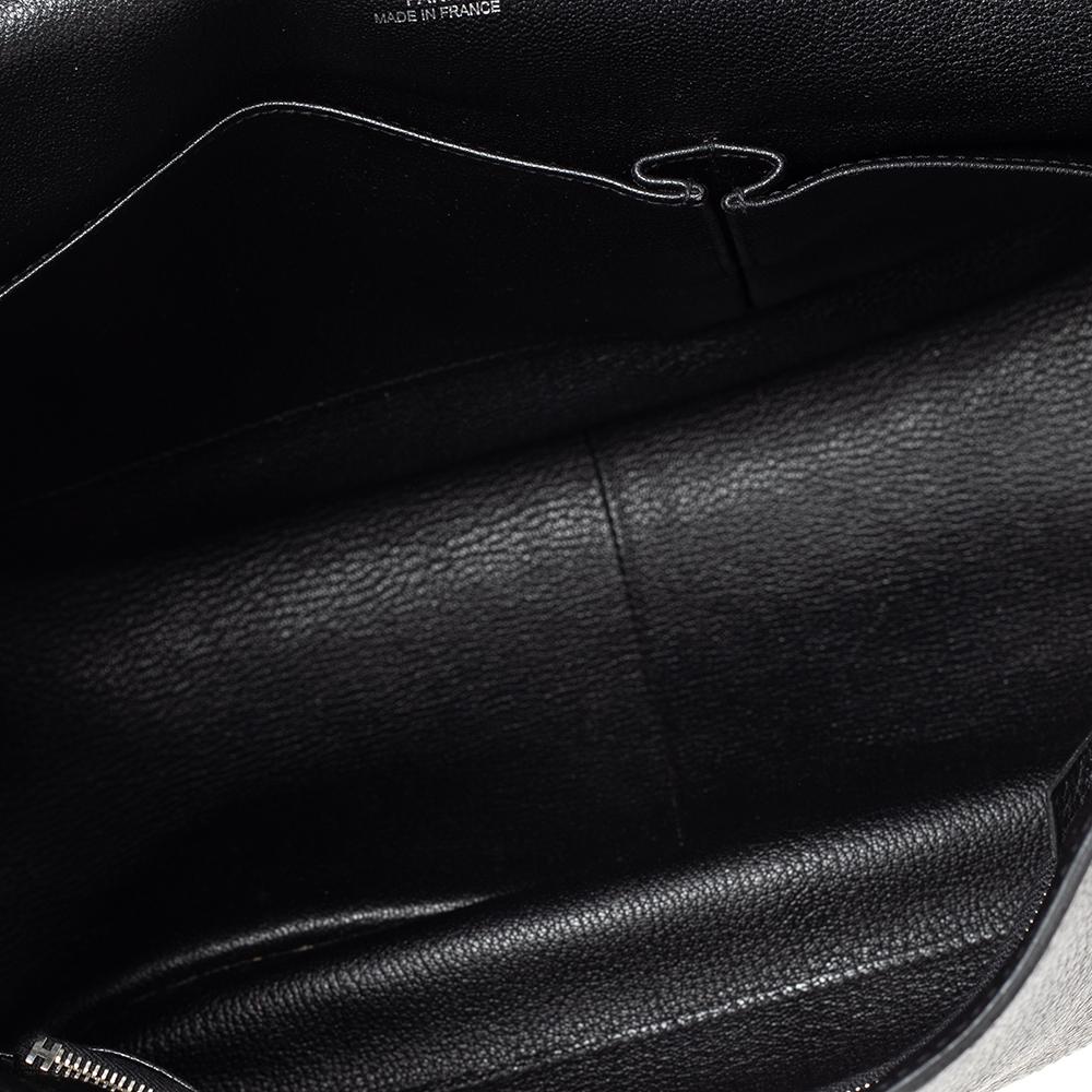 Hermès Noir Taurillon Clemence Leather Palladium Plated Jypsiere 34 Bag 4