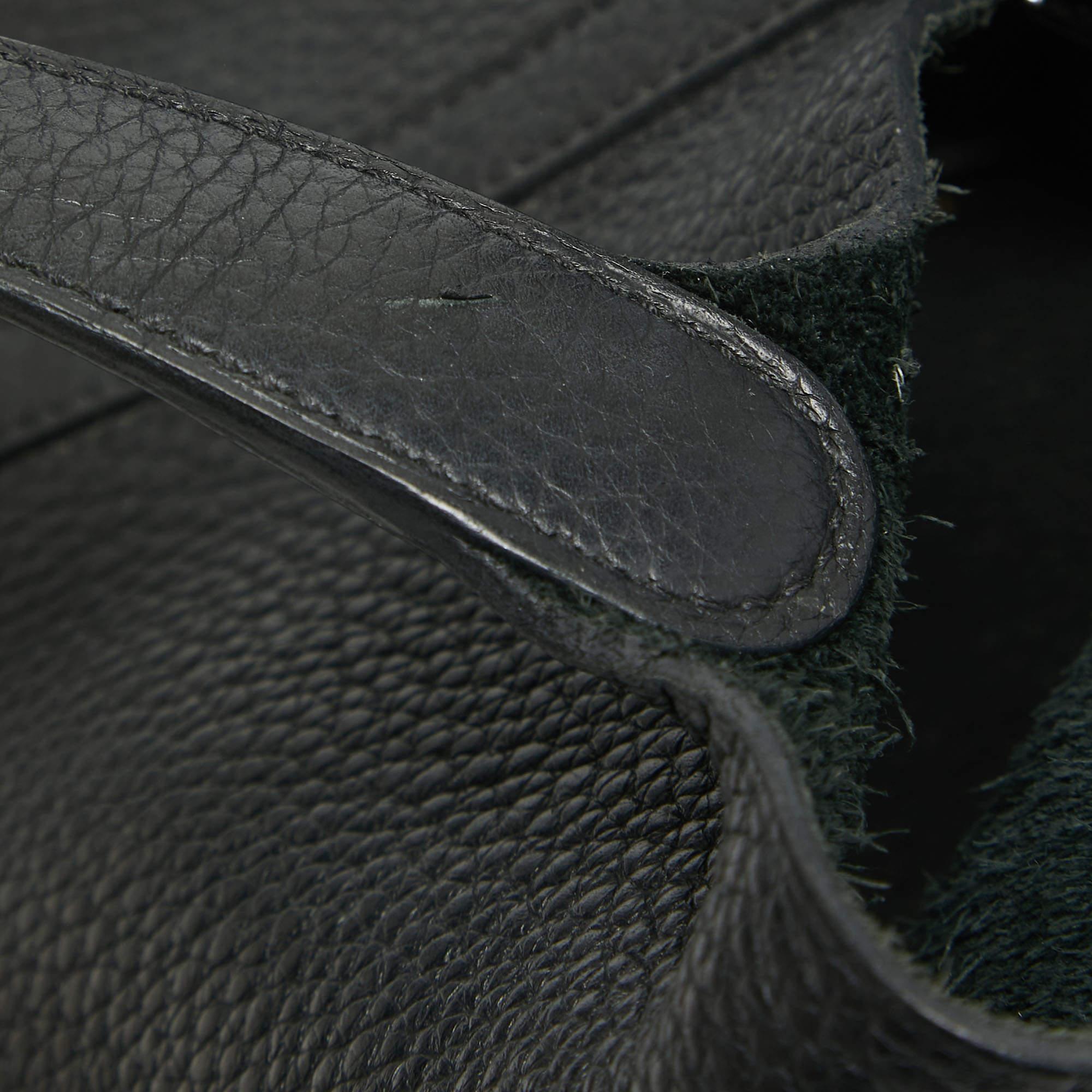 Hermes Noir Taurillon Clemence Leather Picotin Lock 18 Bag For Sale 9