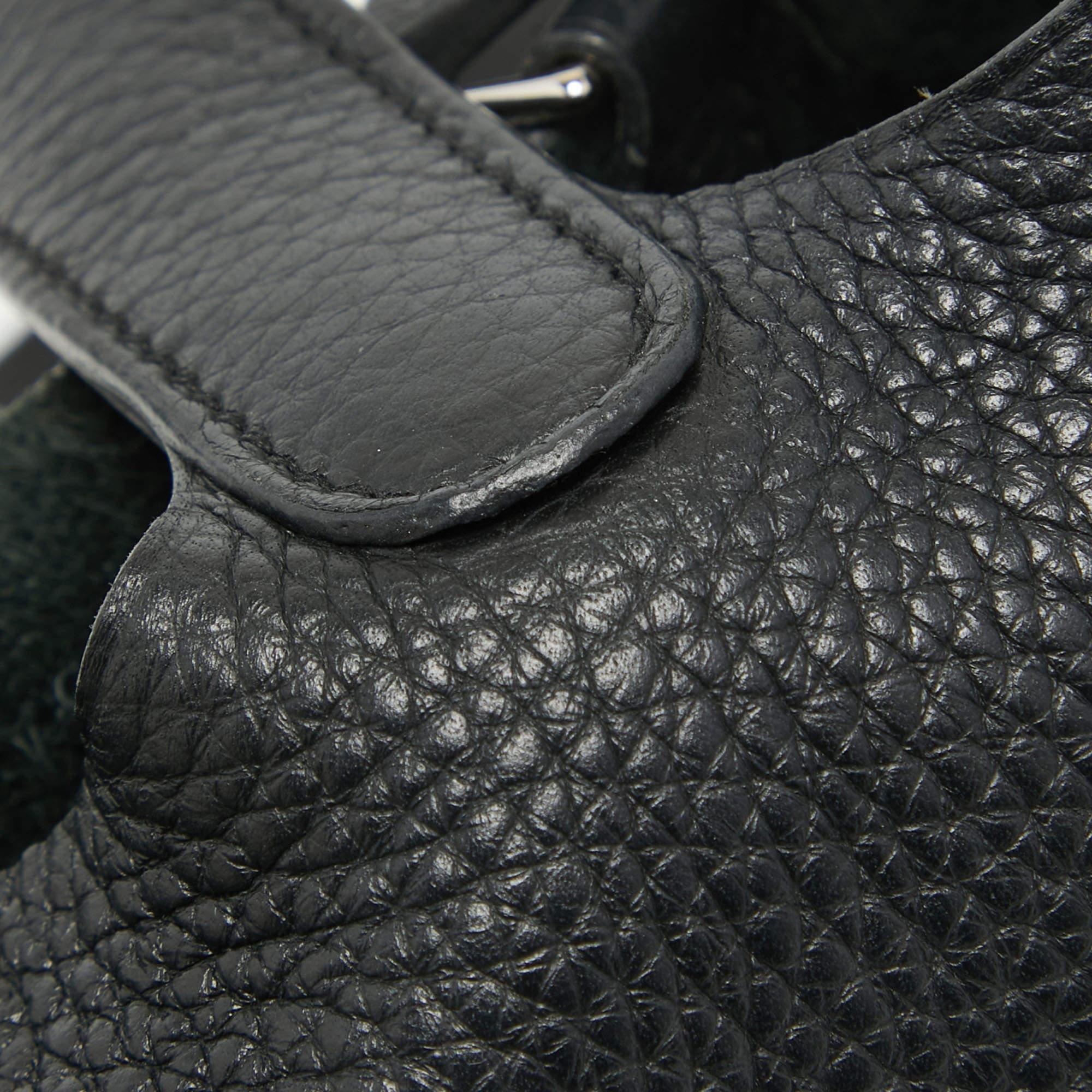 Hermes Noir Taurillon Clemence Leather Picotin Lock 18 Bag For Sale 12