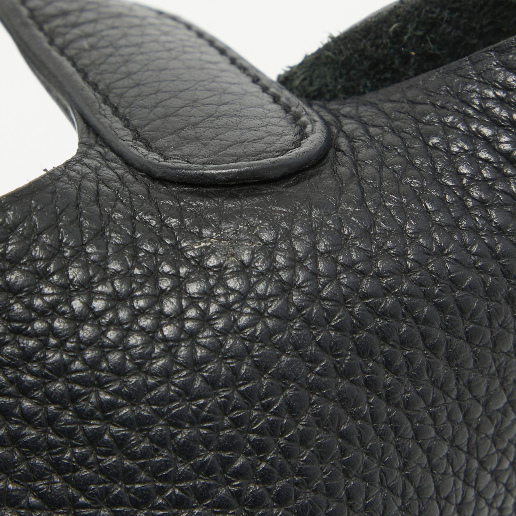 Hermes Noir Taurillon Clemence Leather Picotin Lock 18 Bag For Sale 13