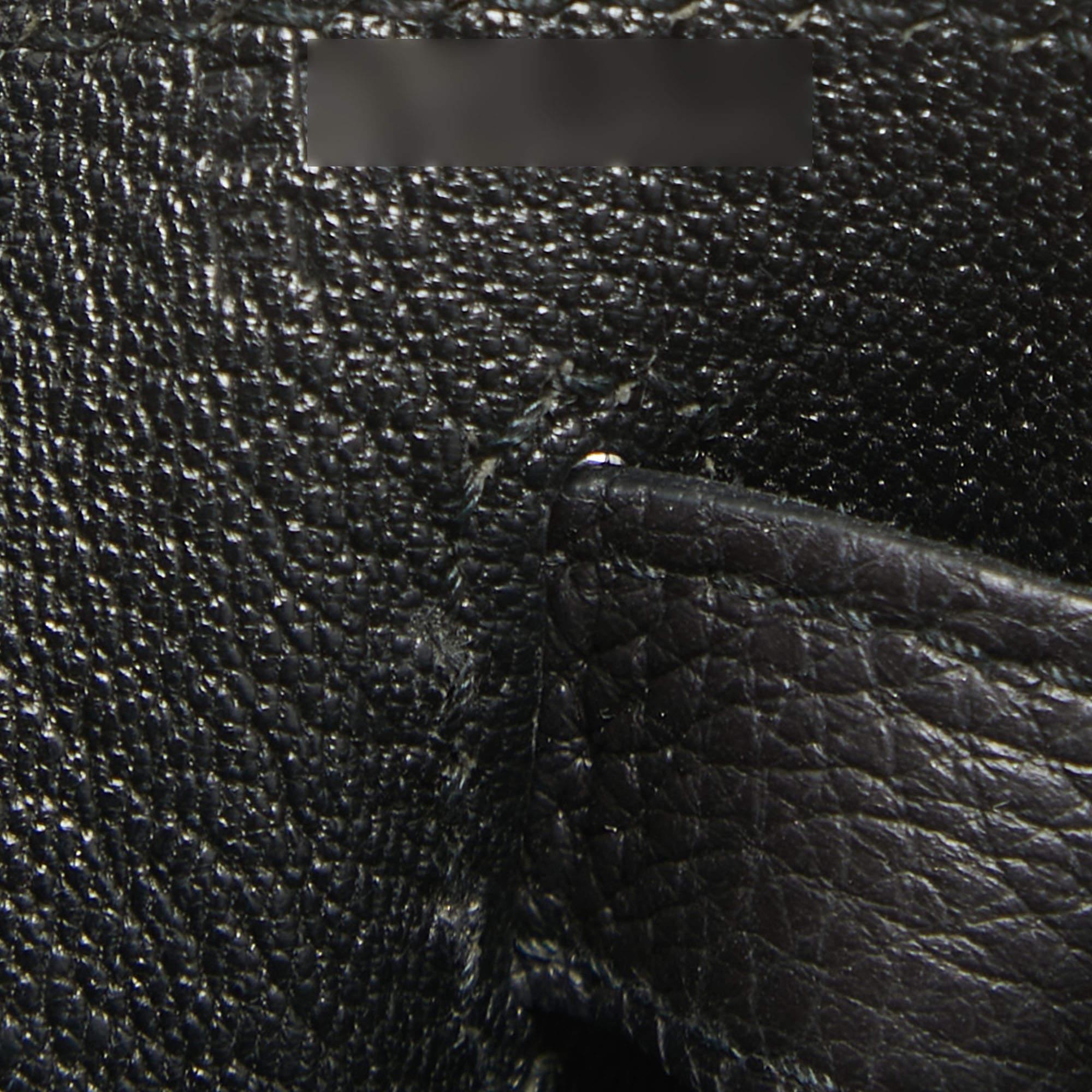 Hermes Noir Togo Leather Gold Finish Kelly Retourne 28 Bag For Sale 5