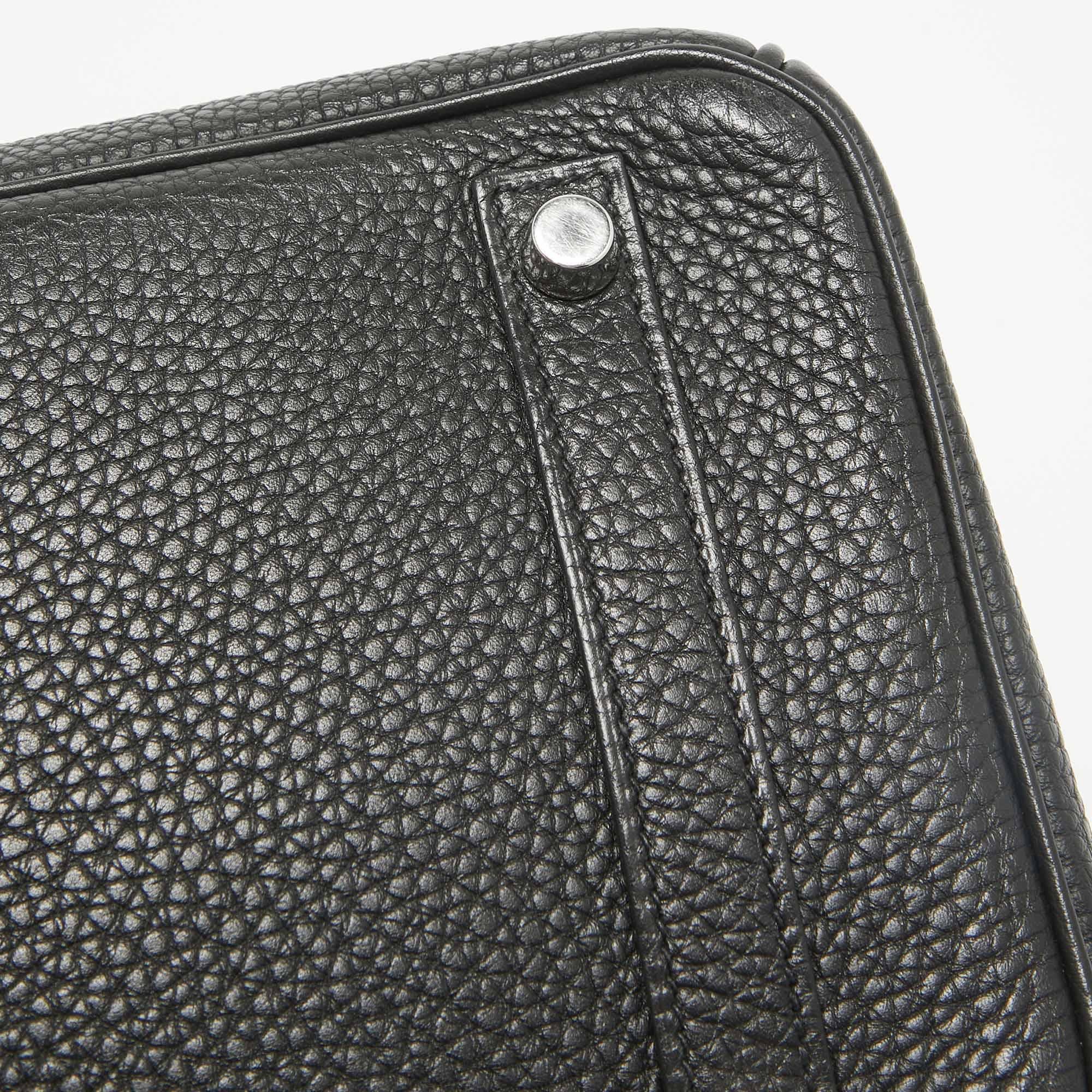 Hermes Noir Togo Leather Palladium Finish Birkin 30 Bag 3