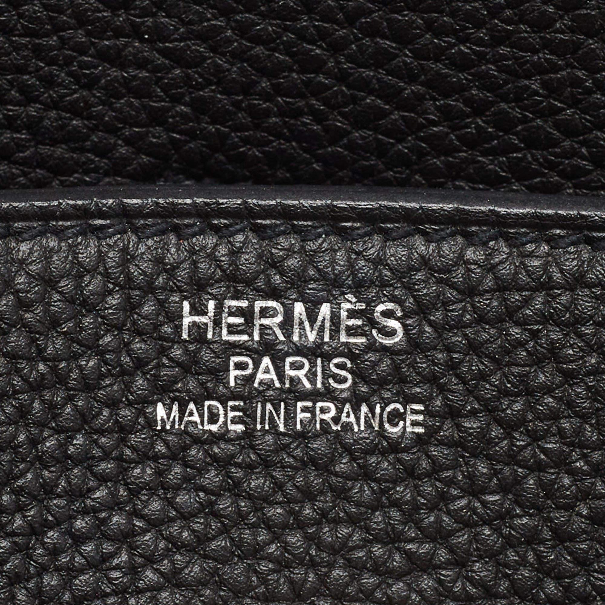 Hermes Noir Togo Leather Palladium Finish Birkin 35 Bag 4