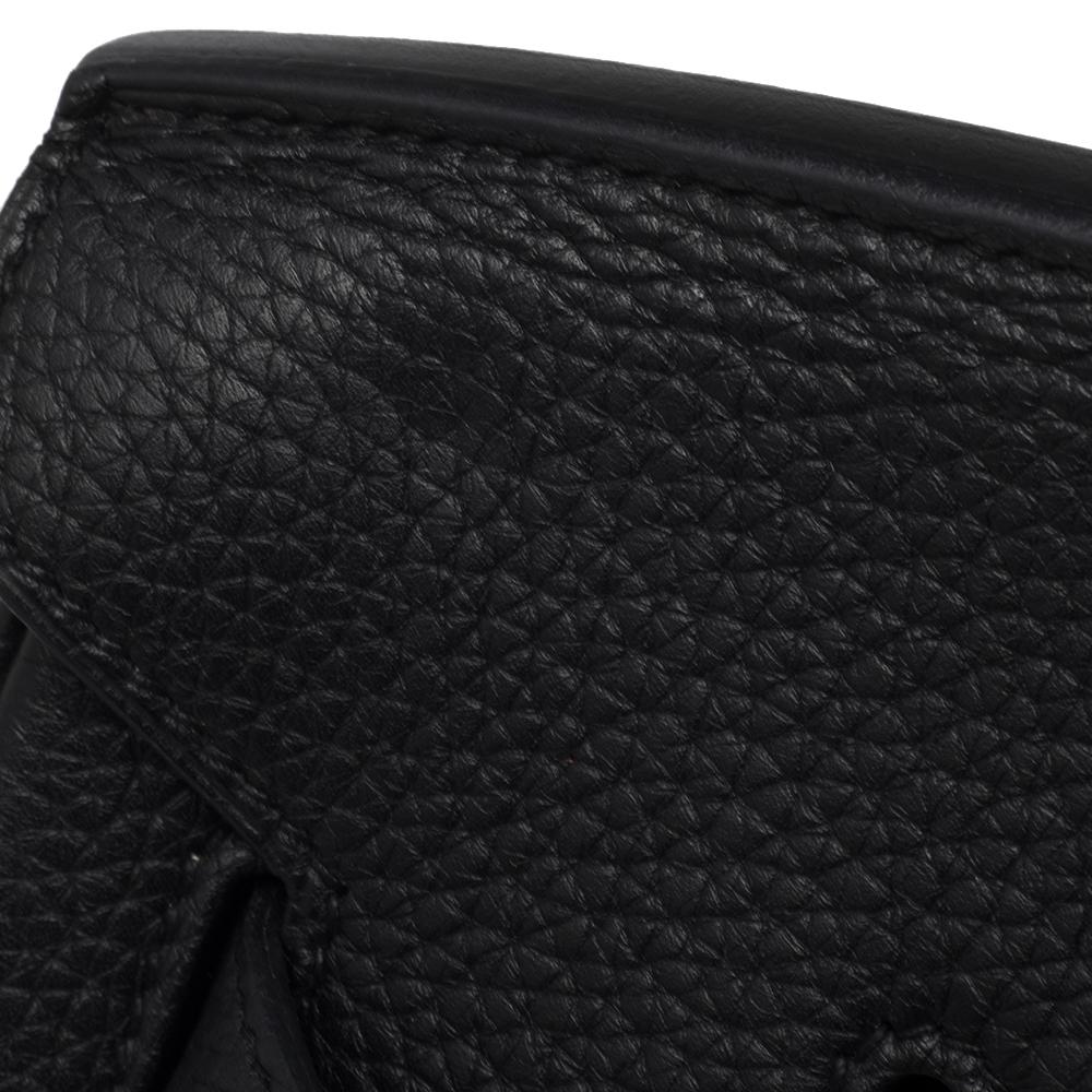 Hermes Noir Togo Leather Palladium Plated Birkin 35 Bag 7