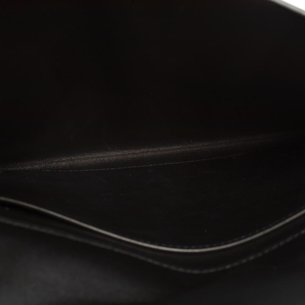 Hermes Noir Veau Villandry Leather Cinhetic Clutch 1
