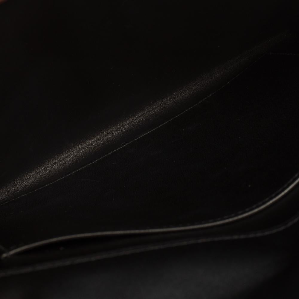 Hermes Noir Veau Villandry Leather Cinhetic Clutch 4