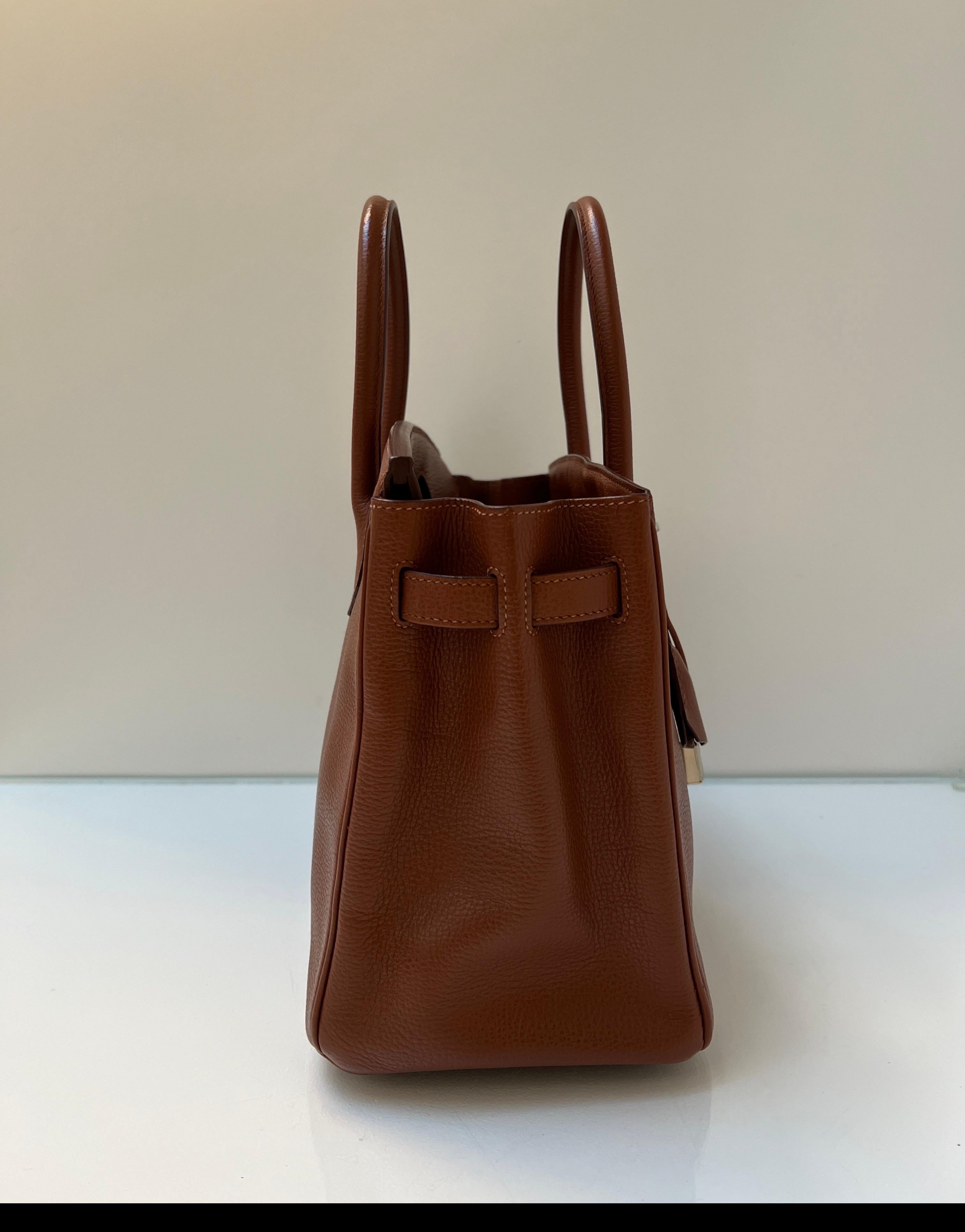 Women's or Men's Hermes Noisette Birkin 30 Bag