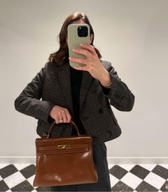 Hermès Noisette Box Pelle di vitello Vintage Kelly 32cm Retourne