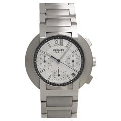 Hermes Nomade Herren 39mm Uncommon Auto-Quartz Chronograph Uhr - Edelstahl