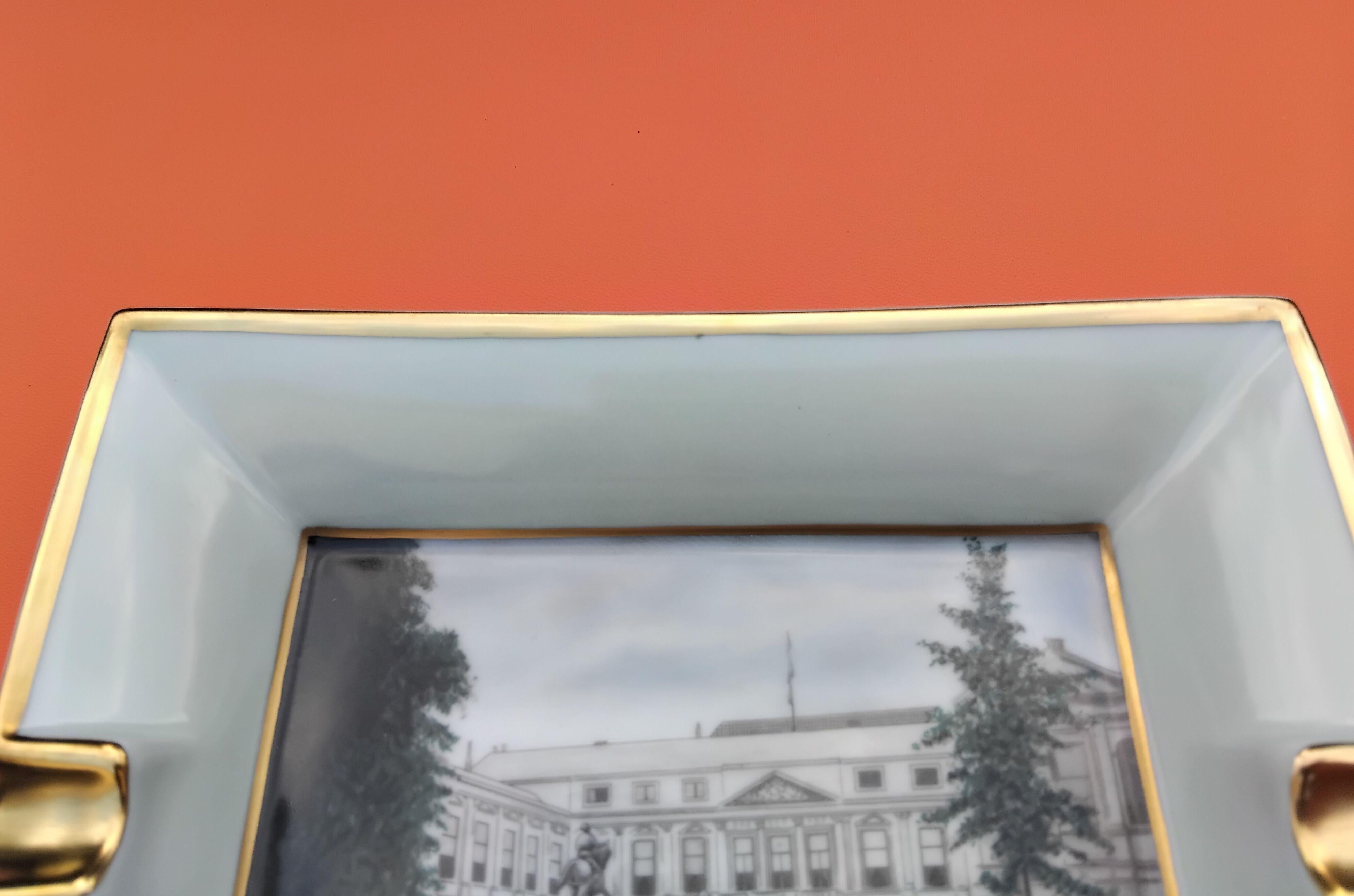 Hermès Noordeinde Paleis Royal Palace Cendrier Porcelaine Or The Netherlands en vente 4