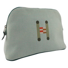 Hermès Nuage & Menthe cotton Bolide Crazy H case, medium model