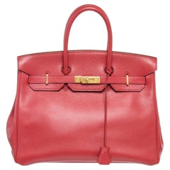 Hermes Nude Pink Epsom Leather Birkin 35cm Shoulder Bag
