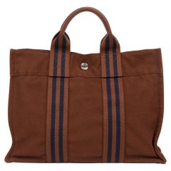 Hermes Nut Cotton Toto PM Tote Bag