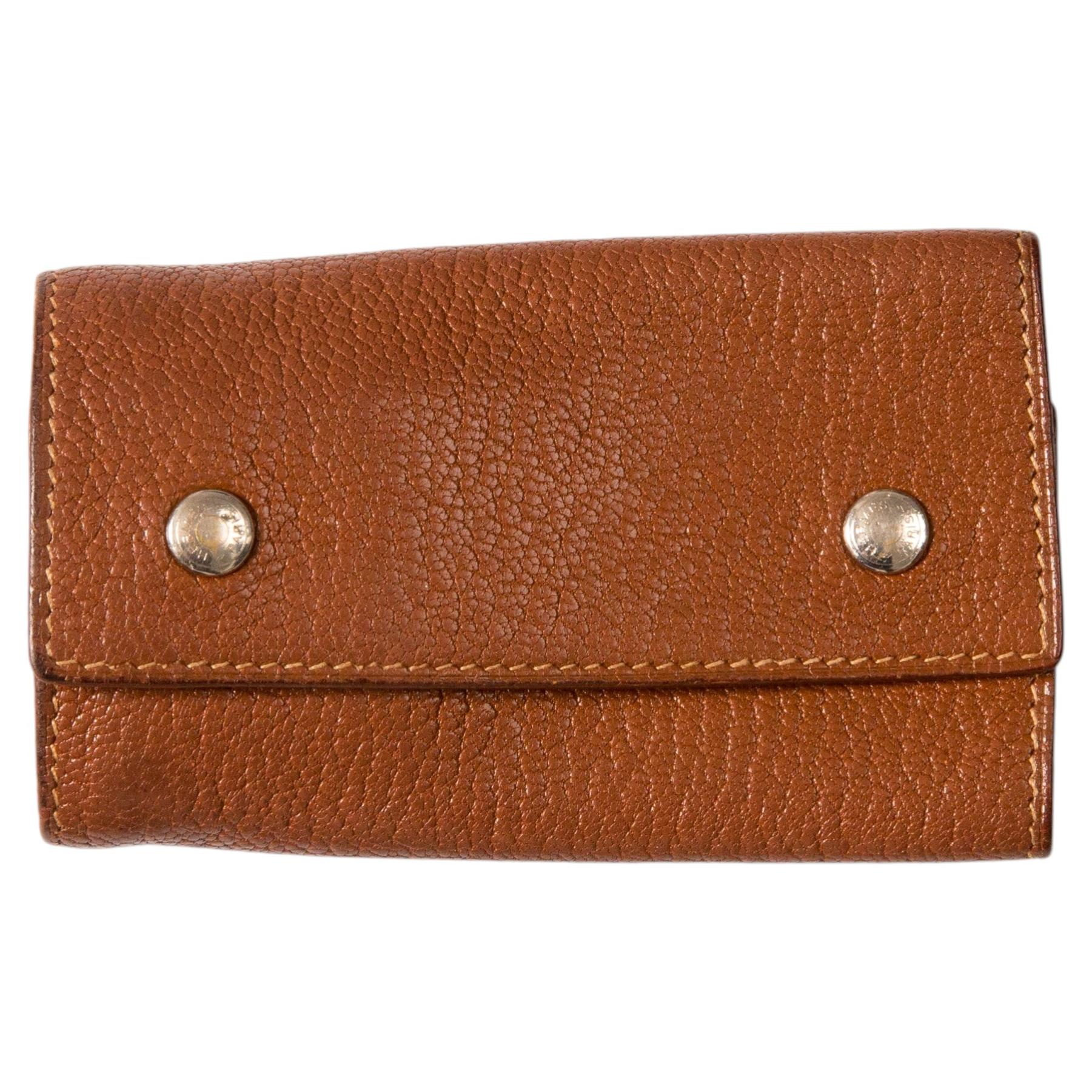 Hermes Nut Soft Leather Six Hook Clous de Selle Key Case