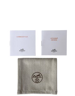 Hermes NWT Poussin/Rose Gold Enamel H Clic Clac Bracelet sz PM