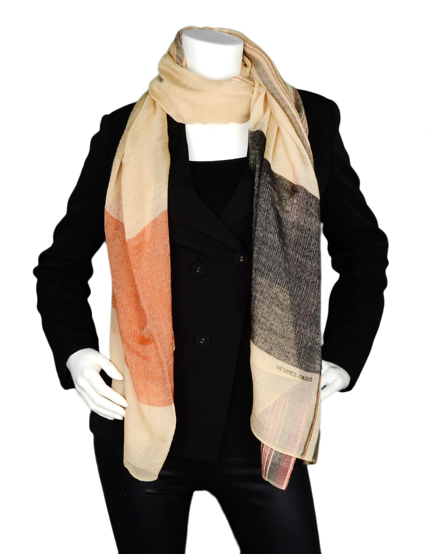 rust and black scarf