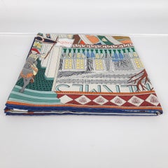 Hermes Objets De Curiosite Scarf 90 Vert Jaune Multicolore Silk
