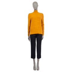 HERMES ochre cashmere blend 2020 PROJECTS CARRE TURTLENECK Sweater 34 XXS