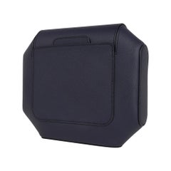 Hermes Octogone Pochette Clutch Bag Blue Indigo Epsom Leather