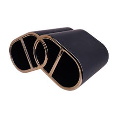 Hermes Odyssee Vase Matte Black w/ Rose Gold Trim Limited Edition
