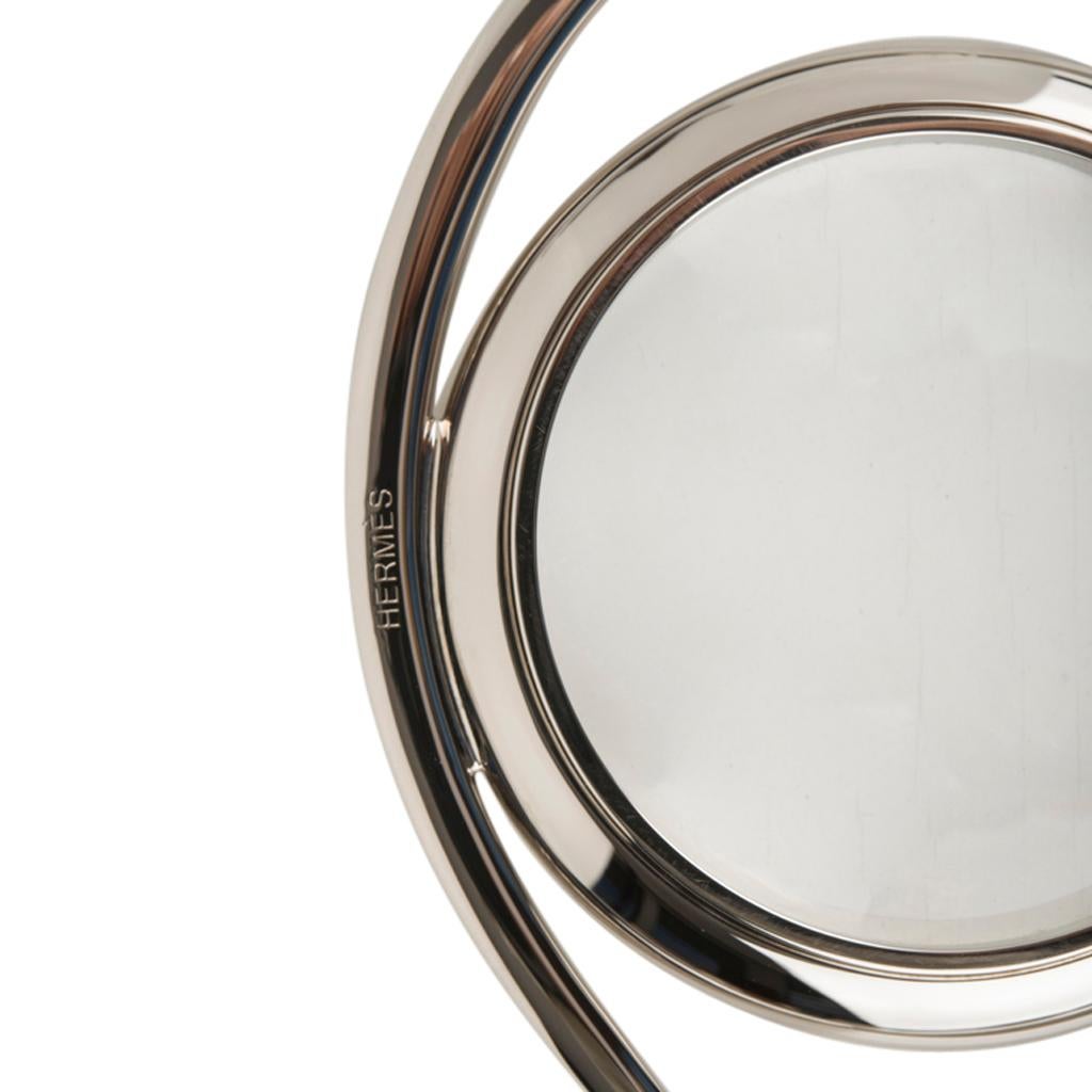 Hermes Oeil Magnifying Glass / Paperweight Palladium Eye of Cleopatra New In New Condition In Miami, FL