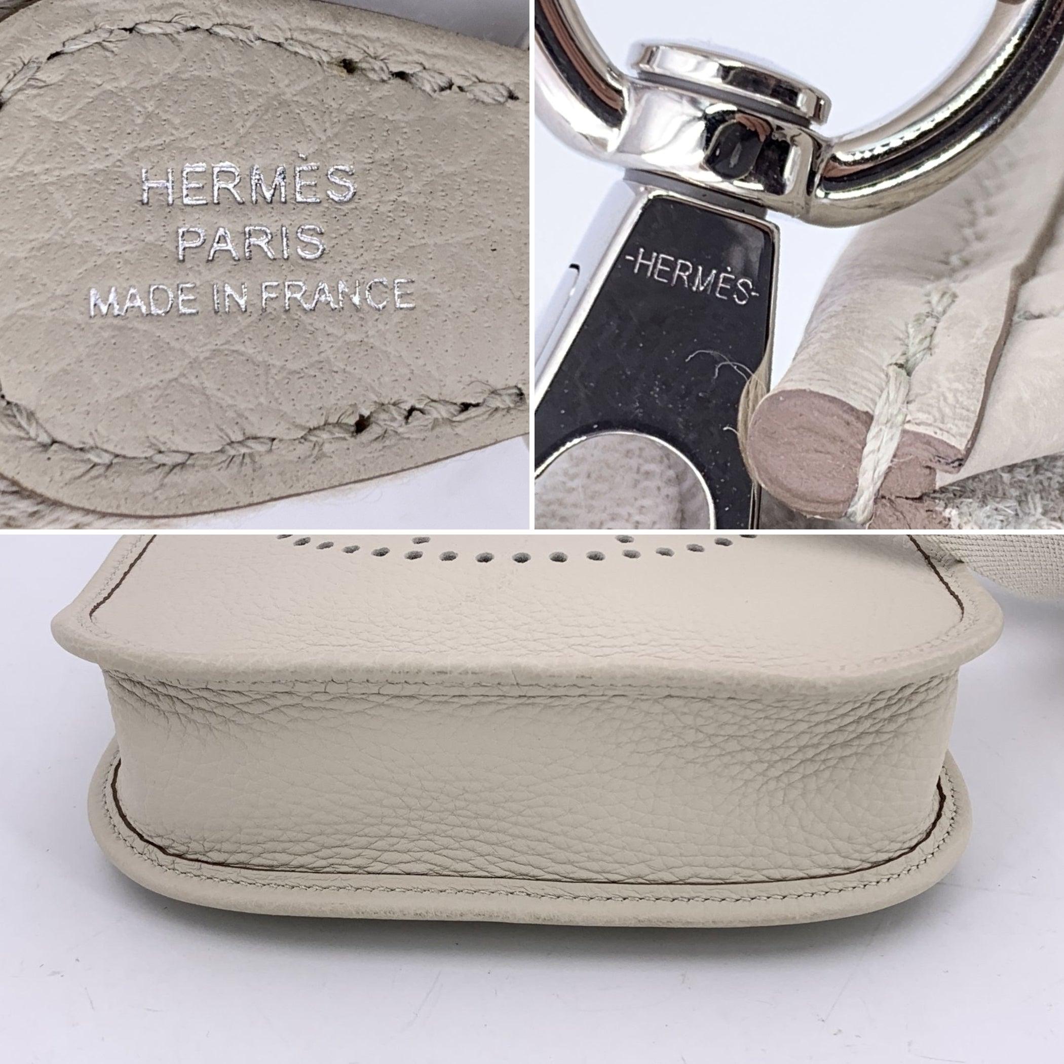 Hermes Off White Mini Evelyne 16 Amazone Shoulder Crossbody Bag In Excellent Condition For Sale In Rome, Rome