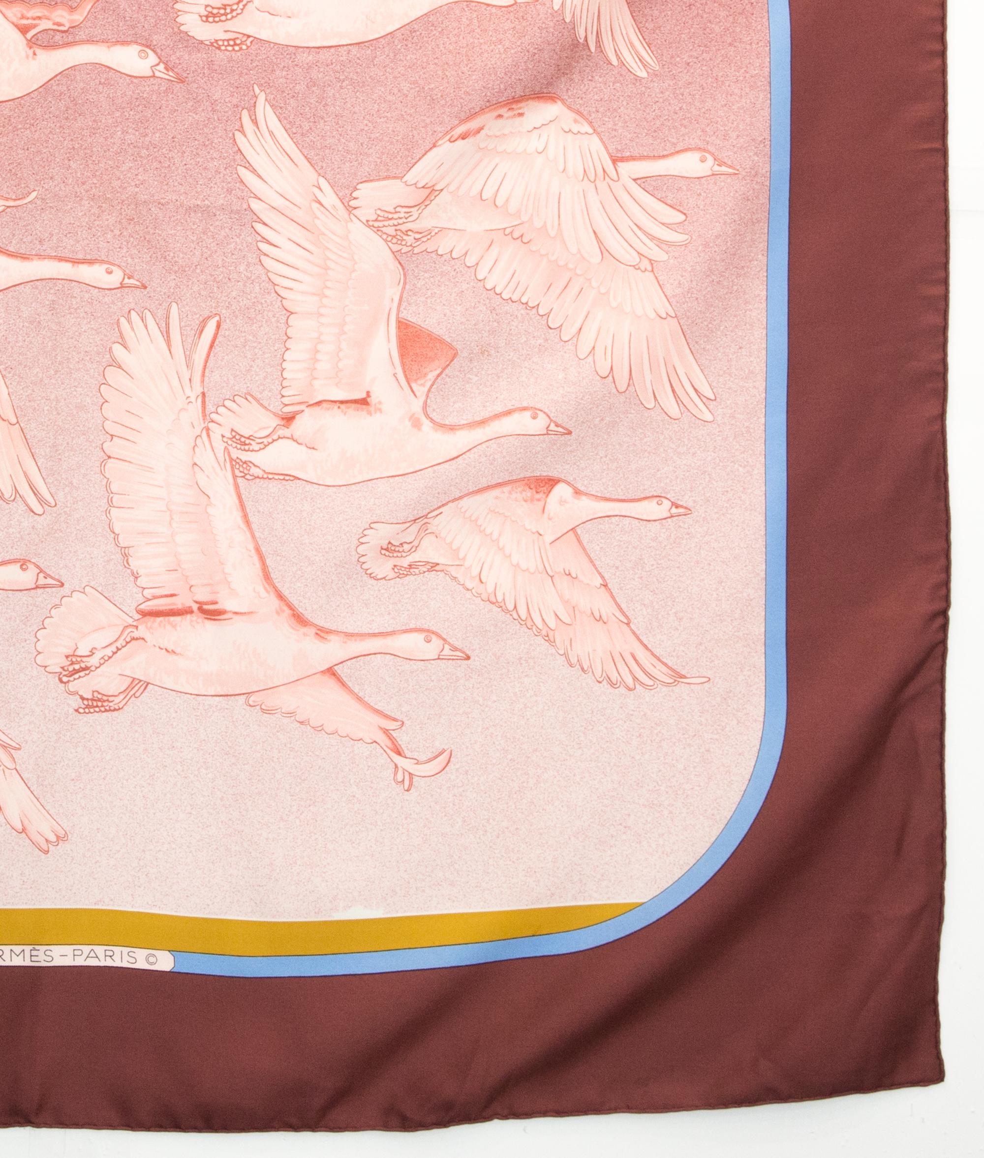 Hermes Oiseaux Migrateurs by C. Latham Seidenschal im Angebot 1