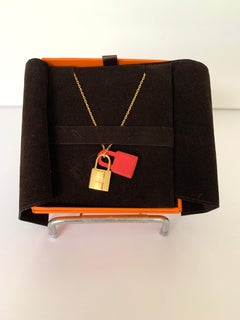 Hermes O'Kelly pendant, small model Red Locket Gold  Necklace