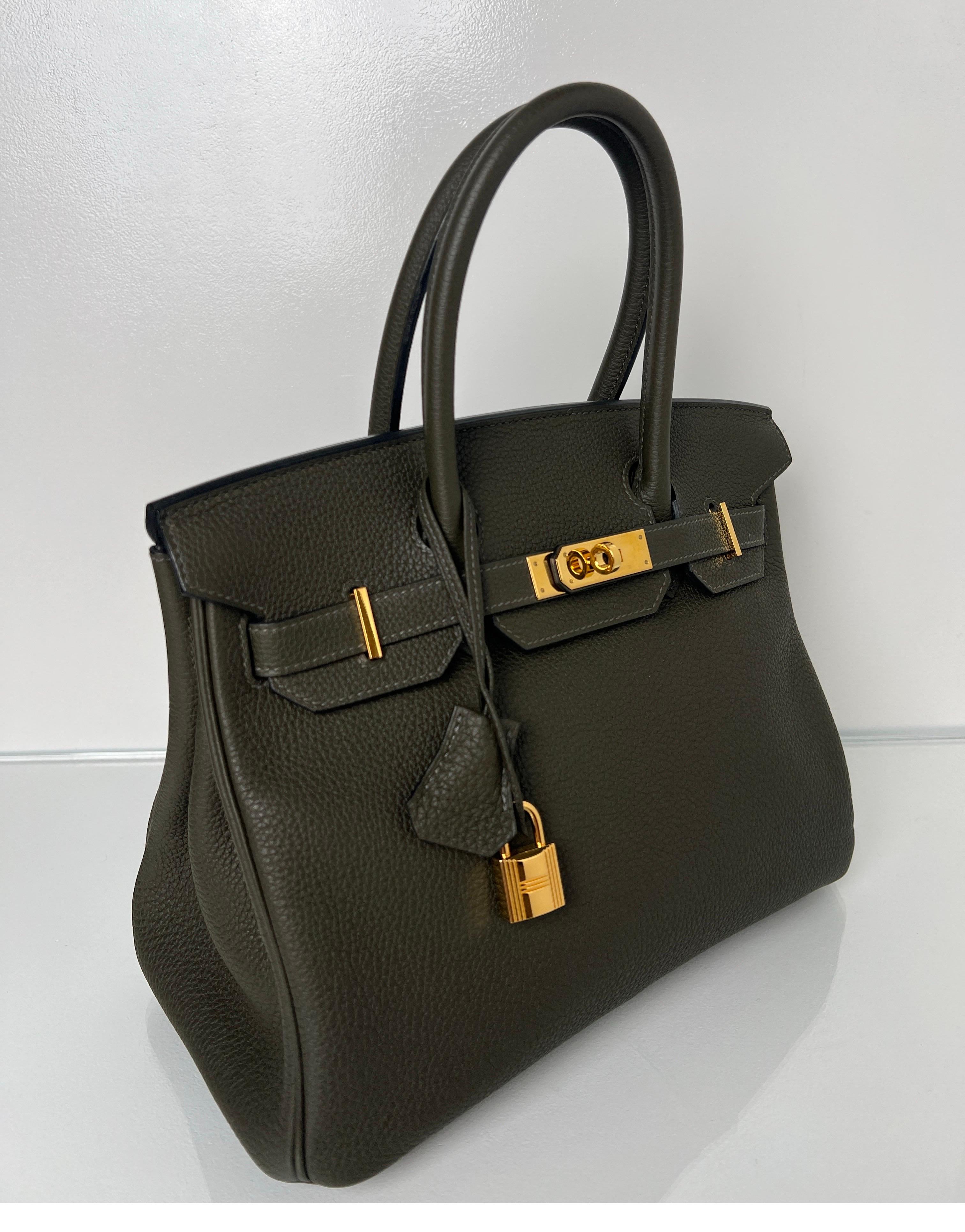 Hermes Olive Birkin 30 Bag 5