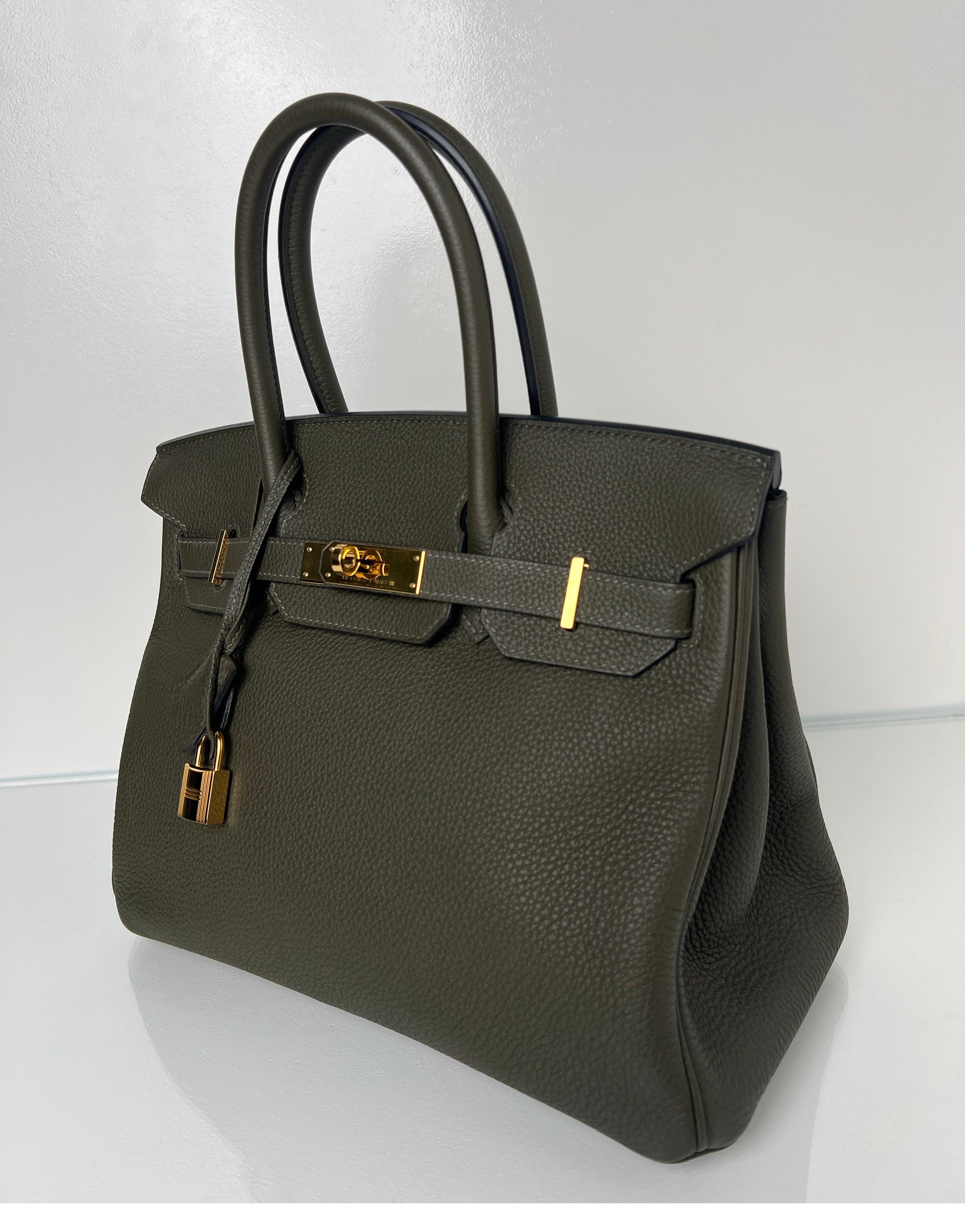 Hermes Olive Birkin 30 Bag 11