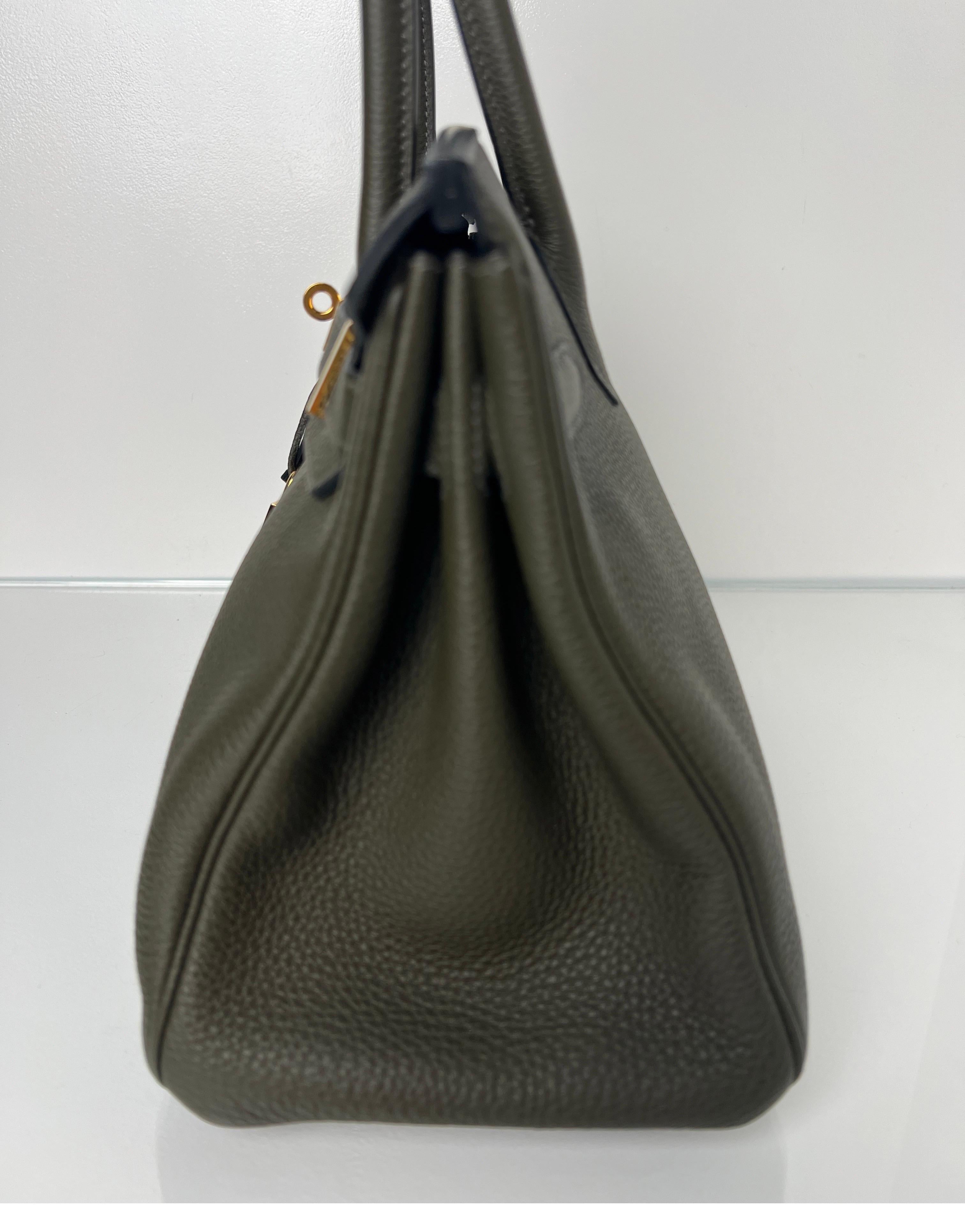 Hermes Olive Birkin 30 Bag 13