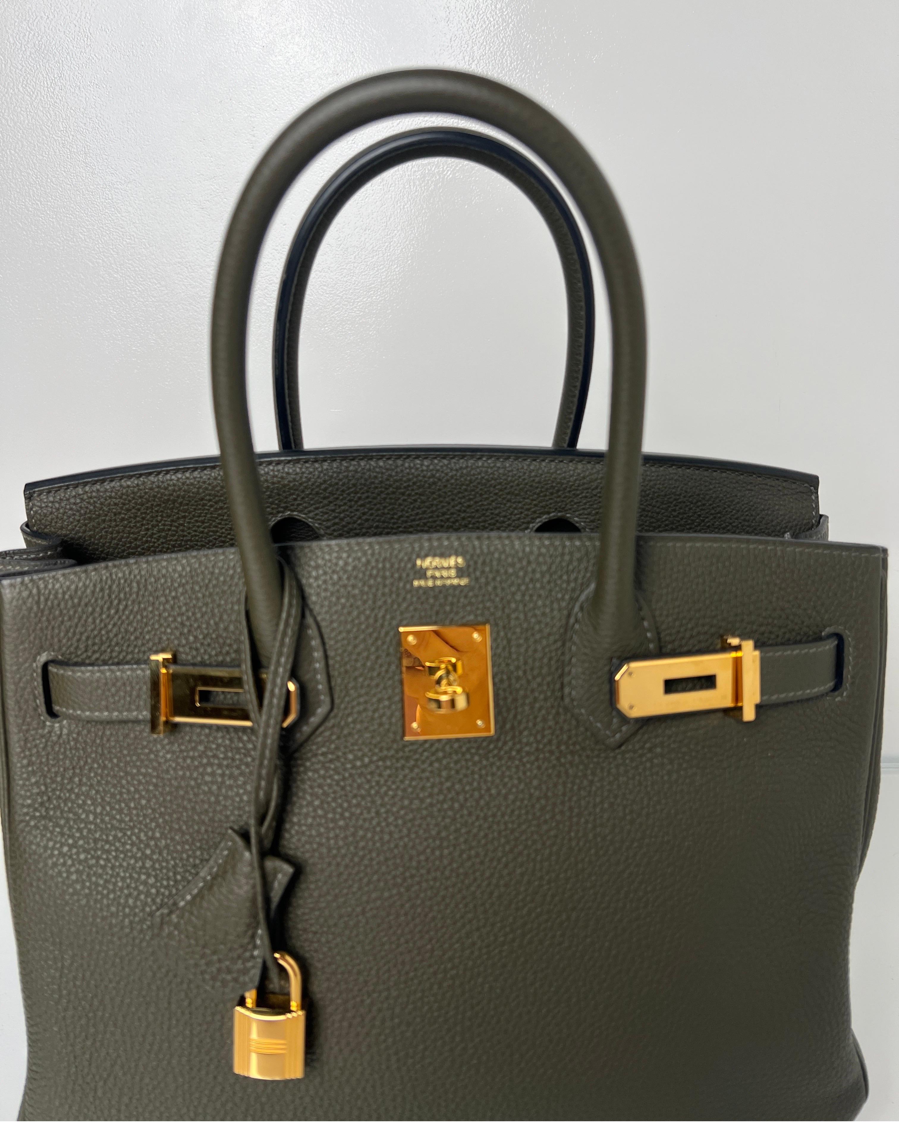 Hermes Olive Birkin 30 Bag 1