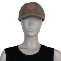 HERMES olive cashmere SERENA EPERON D'OR Baseball Cap Hat 56