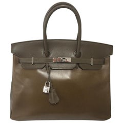 Hermès Olive double color 35 cm Birkin Bag
