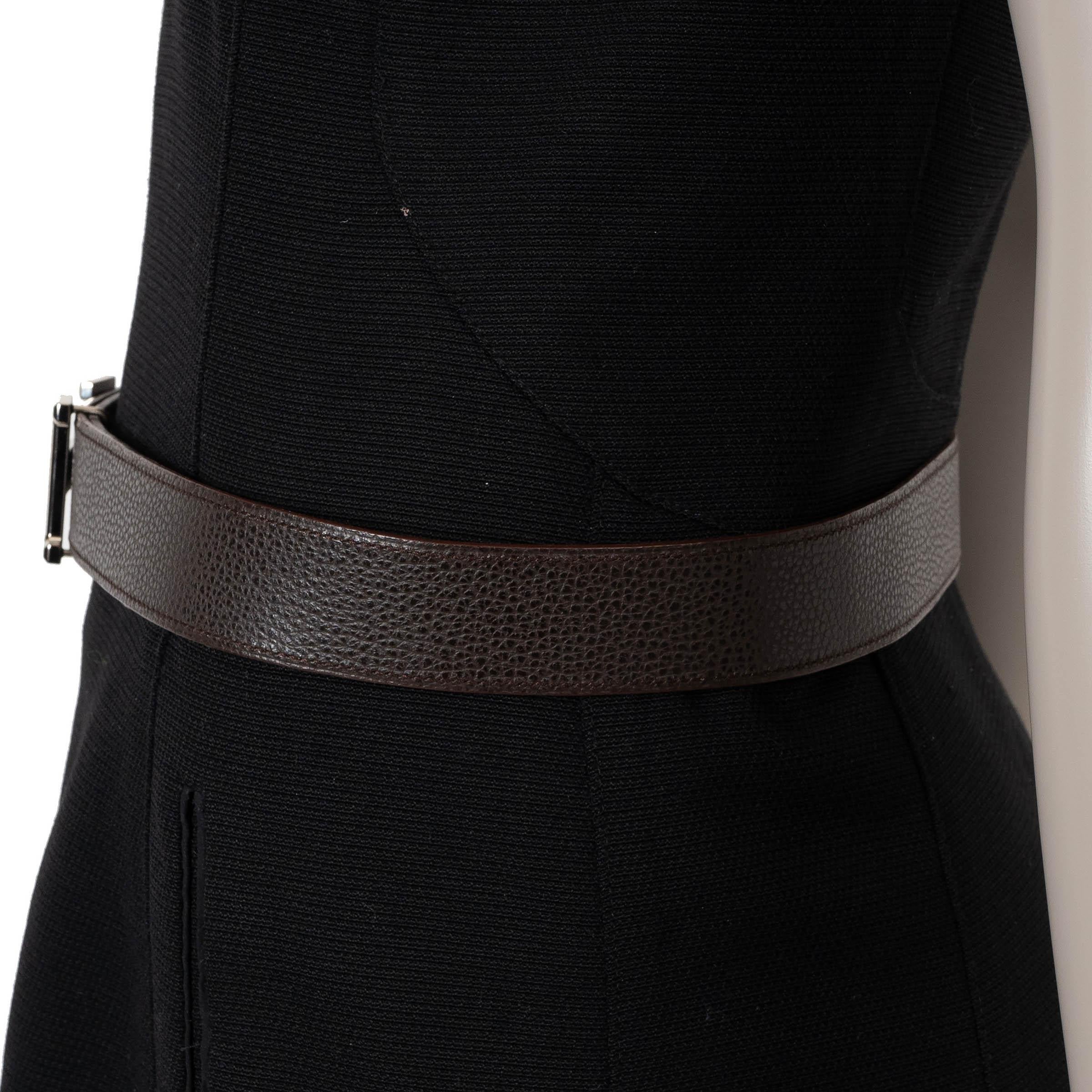 HERMES olive & Ebene suede & leather 32MM REVERSIBLE H STRIEE Buckle Belt 85 For Sale 2