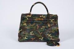 Hermes Olive Green Camouflage Kelly 35