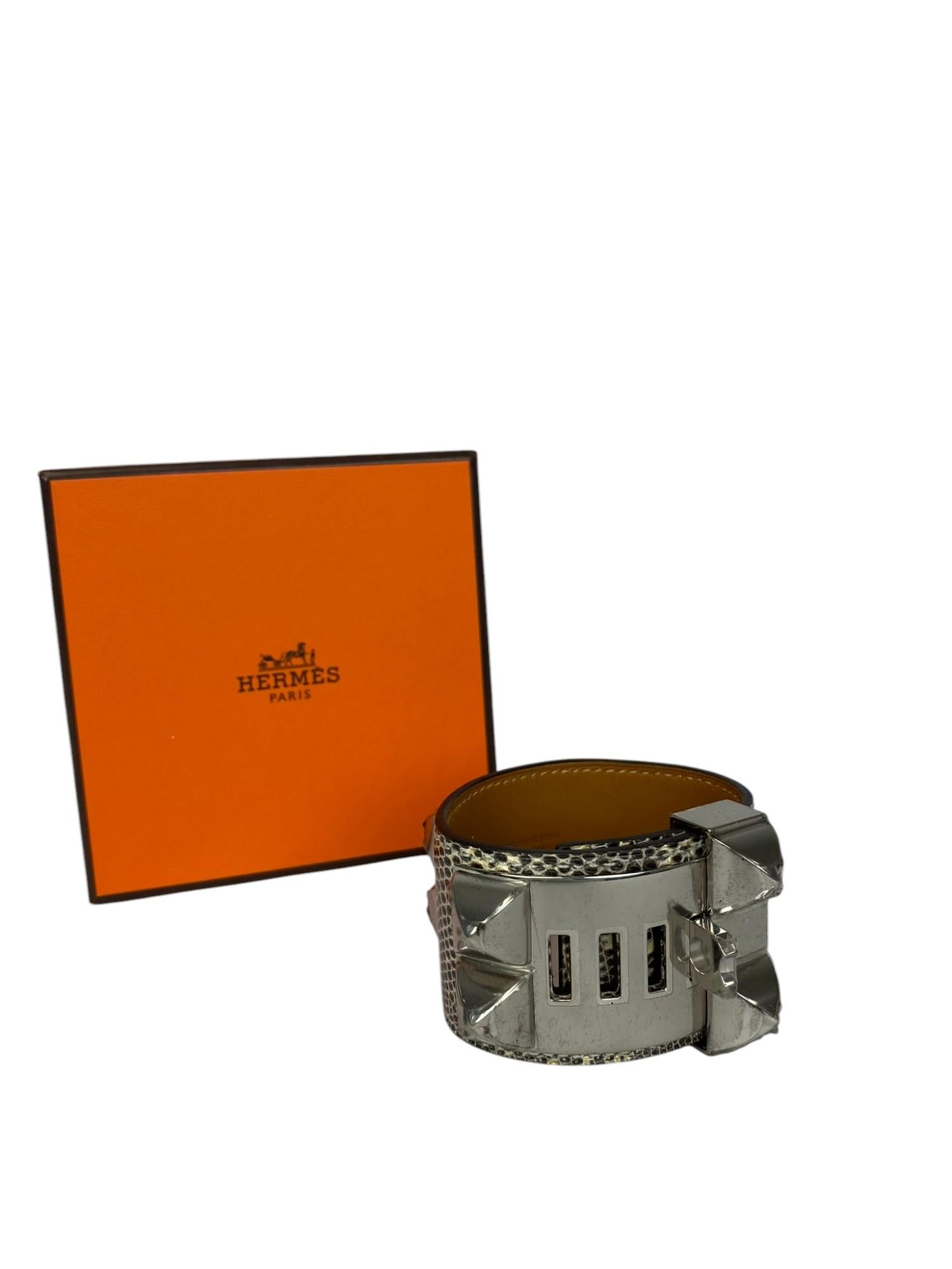 Women's or Men's Hermès Ombré Niloticus Lizard Collier De Chien Bracelet