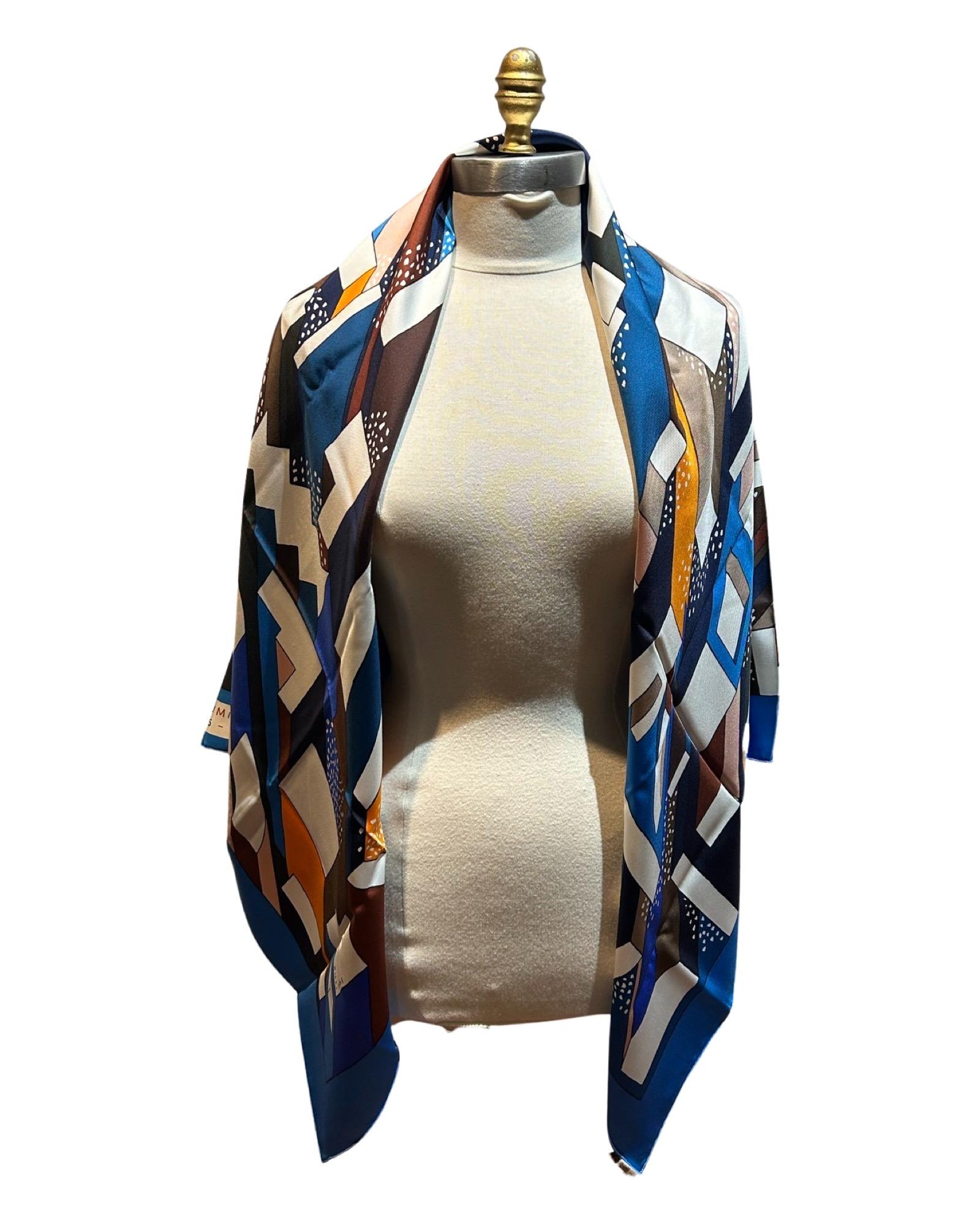 Scialle di seta Hermes On Summer Day 140cm in vendita 5